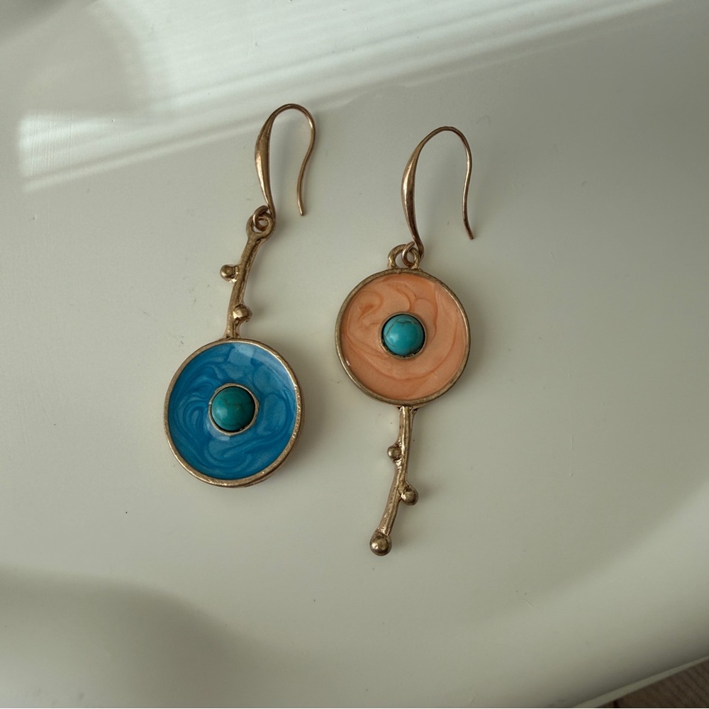 Robert Lee Morris Asymmetric Drop Earrings